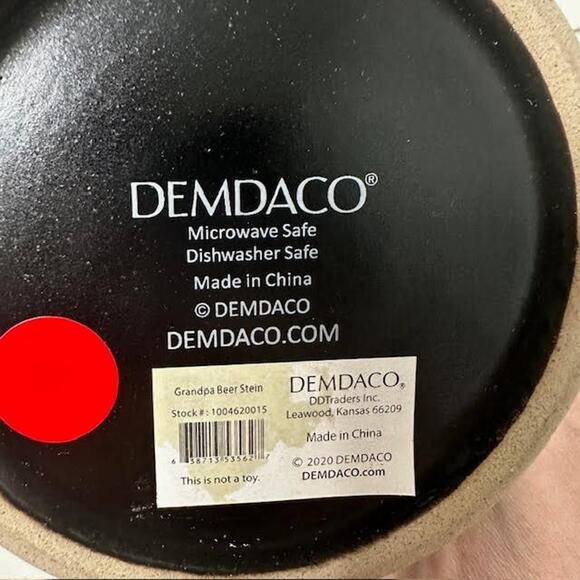 DEMDACO Grandpa Beer Stein Mug Black Tan Base “This Stein’s For You” - Picture 5 of 5